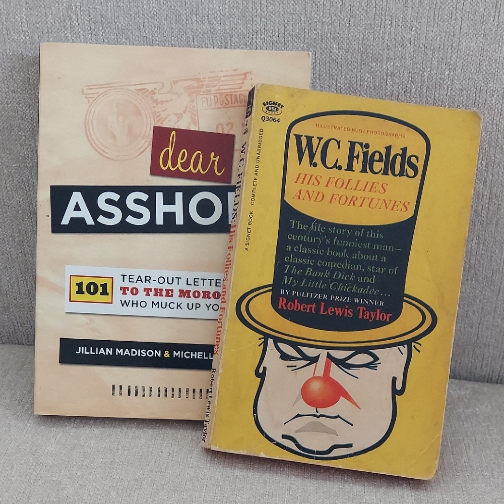 Book Bundle- VINTAGE W.C. Fields Book & NEW Tear-out Letters